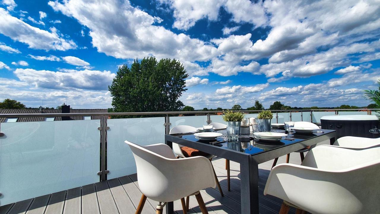 Penthouse Mit Whirlpool Im Herzen Von Niedersachsen ブルクヴェーデル エクステリア 写真